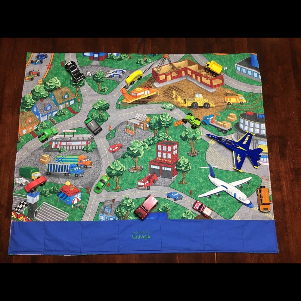 Travel car/truck play mat for boys custom made